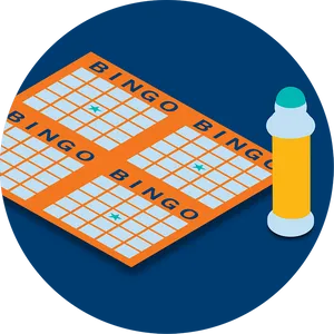 Bingo Game Cardsand Dabber PNG Image