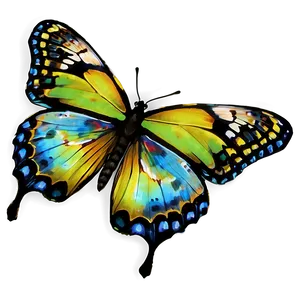 Bio-luminescent Butterfly Png Xqq56 PNG Image