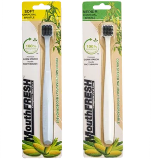 Biodegradable Corn Starch Toothbrushes PNG Image