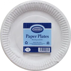 Biodegradable Essential Paper Plates Pack PNG Image