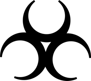 Biohazard Symbol Blackon Transparent PNG Image