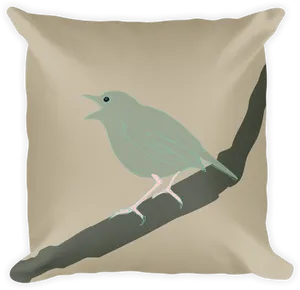 Bird Design Cushion Cover PNG Image