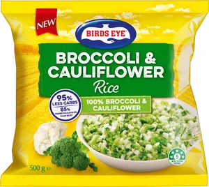 Birds Eye Broccoli Cauliflower Rice Package PNG Image