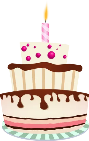 Birthday Cake Candle Celebration Graphic PNG Image