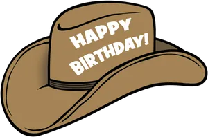 Birthday Cowboy Hat Celebration PNG Image