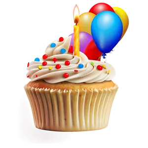 Birthday Cupcake Emoji Png Bwf PNG Image