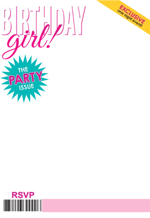 Birthday Girl Magazine Cover PNG Image