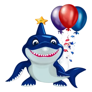 Birthday Shark Balloon Clipart Png 20 PNG Image