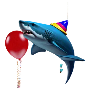 Birthday Shark Festivity Png Vwt PNG Image