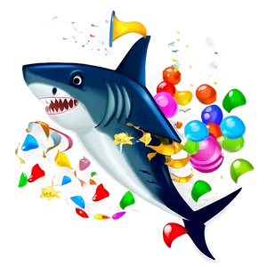 Birthday Shark Festivity Png Ybx PNG Image