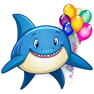 Birthday Shark Theme Artwork Png 22 PNG Image