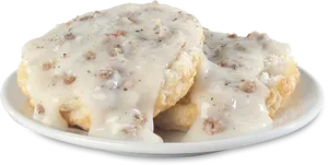 Biscuitswith Sausage Gravy PNG Image