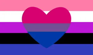 Bisexual Flag Heart Graphic PNG Image