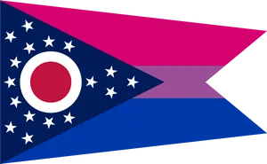 Bisexual Flag Ohio Fusion PNG Image