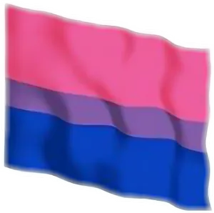 Bisexual Pride Flag Waving PNG Image