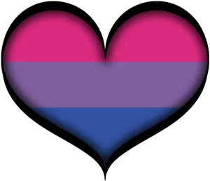 Bisexual Pride Heart PNG Image