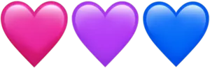 Bisexual Pride Hearts PNG Image