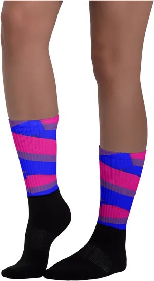 Bisexual Pride Striped Socks PNG Image