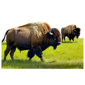 Bison Grazing Grass Png 52 PNG Image