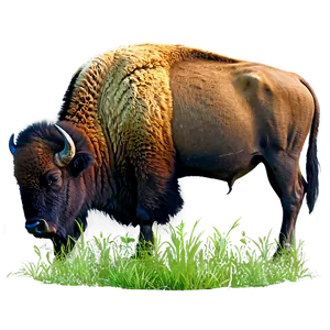 Bison Grazing Grass Png 95 PNG Image