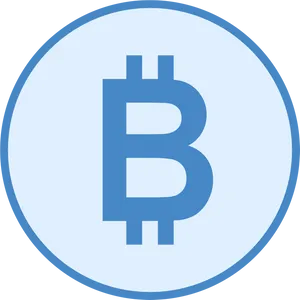 Bitcoin Logo Blue Circle PNG Image