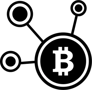 Bitcoin Network Outline PNG Image