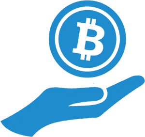 Bitcoin Symbolon Hand Graphic PNG Image