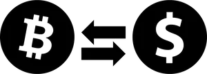 Bitcointo Dollar Exchange Concept PNG Image