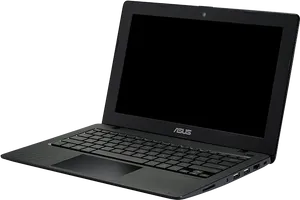 Black A S U S Laptop Isolated PNG Image