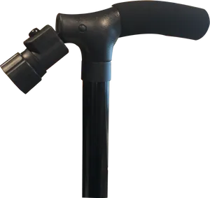 Black Adjustable Walking Stick PNG Image