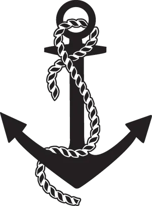 Black Anchor Graphic PNG Image