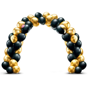 Black And Gold Balloon Arch Png 72 PNG Image