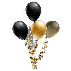 Black And Gold Balloon Background Png 10 PNG Image