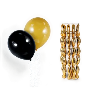 Black And Gold Balloons Png 31 PNG Image