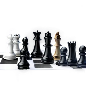 Black And White Chess Set Png 05252024 PNG Image