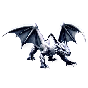 Black And White Dragon Clipart Png 06282024 PNG Image