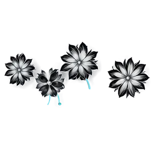 Black And White Flower Sketch Png Etj54 PNG Image