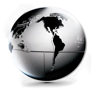 Black And White Globe Icon Png 55 PNG Image