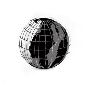 Black And White Globe Sketch Png Udd90 PNG Image