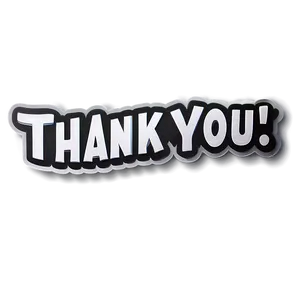 Black And White Thank You Stickers Png Pnv15 PNG Image