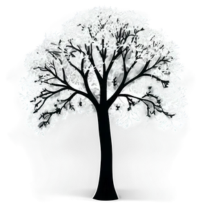 Black And White Tree On Hillside Png 06252024 PNG Image