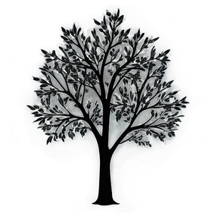 Black And White Tree Silhouette Png 85 PNG Image