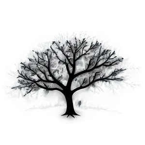 Black And White Tree Silhouette Png Bdd PNG Image