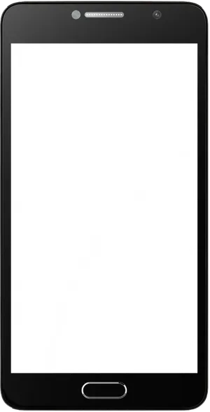 Black Android Smartphone Blank Screen PNG Image