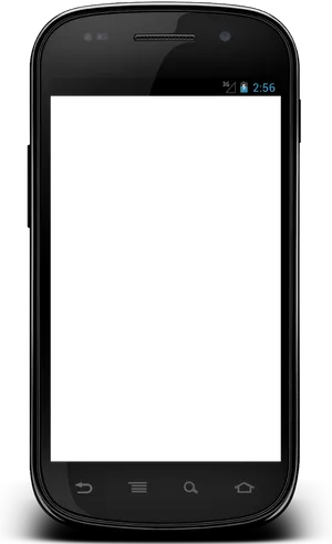 Black Android Smartphone Display PNG Image