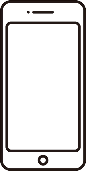 Black Android Smartphone Outline PNG Image