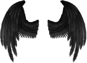 Black Angel Wingson Dark Background.jpg PNG Image