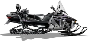 Black Arctic Cat Snowmobile PNG Image