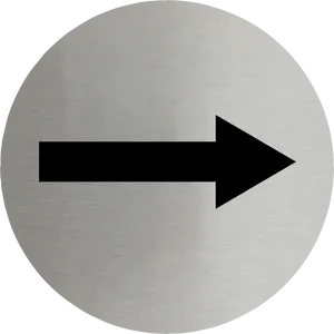 Black Arrow Directional Sign PNG Image