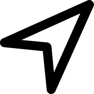 Black Arrow Outline Graphic PNG Image